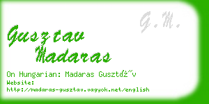 gusztav madaras business card